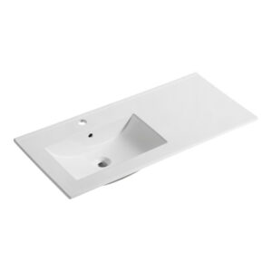 Thin-rimmed left-side basin